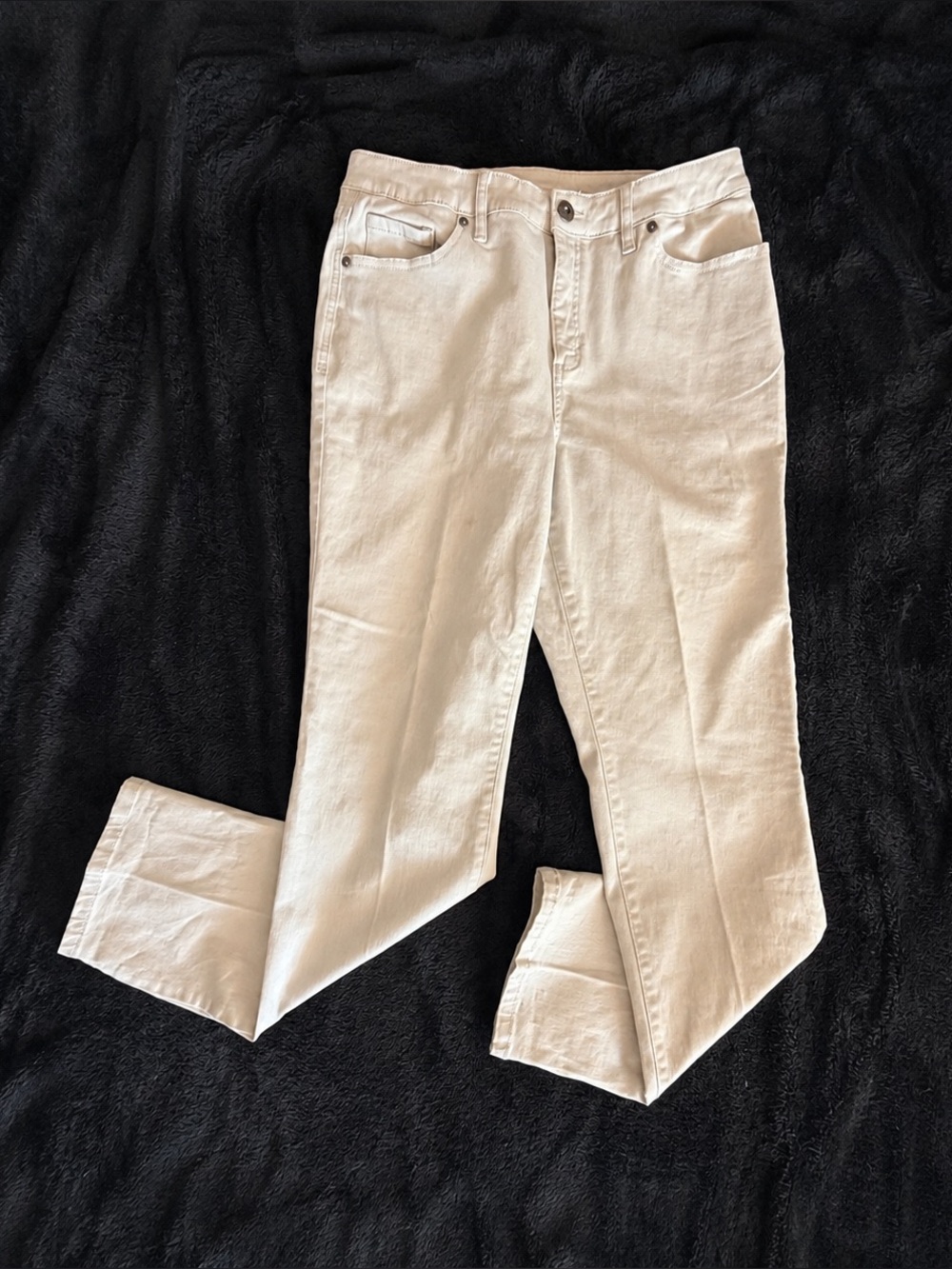 Style & Co. Women’s Size 10 Beige Straight Leg 5-Pocket Chino Twill Pants